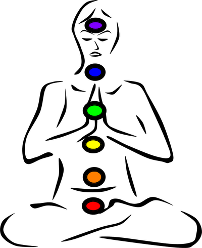 Outline of man with chakras, Spiritual Healing